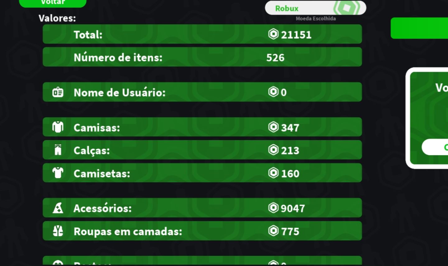 Conta com mais de +21k de robux gastos e lotada de coisas super raras