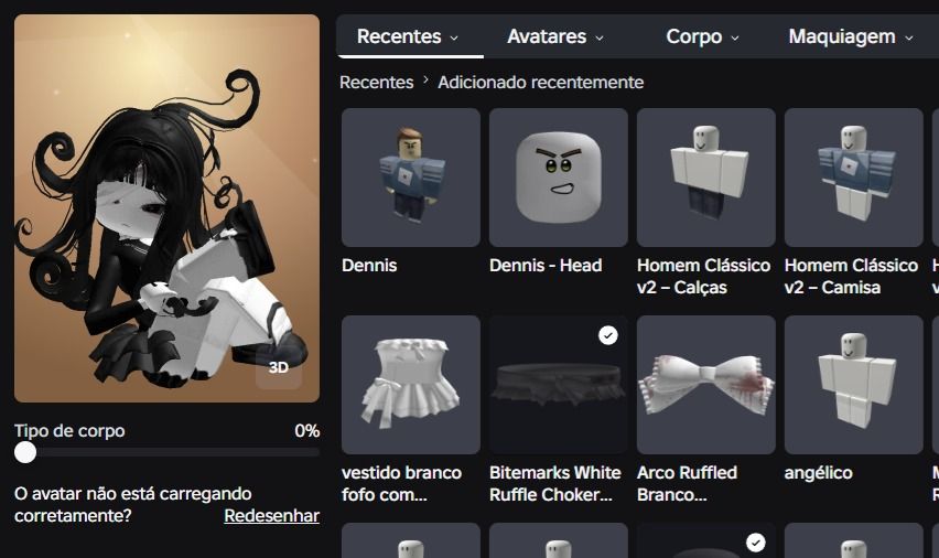 CONTA ROBLOX FEMININA COM ITENS MASCULINOS