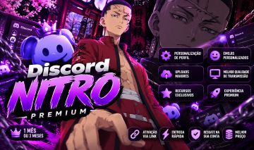 DISCORD NITRO PREMIUM | ATIVAÇÃO VIA LINK | ENTREGA RÁPIDA | MELHOR PREÇO
