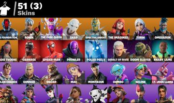 CONTA FORTNITE | 51 SKINS + FUNDATION + SPIDER-MAN + GERALT