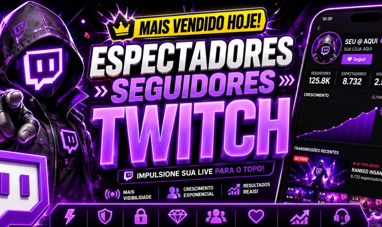 TWITCH | SEGUIDORES + VIEWS + ESPECTADORES | ENTREGA RÁPIDA