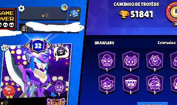 CONTA DE BRAWL STARS RARA VARIAS SKINS