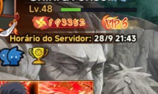 Conta rank 2 do server duelo ninja vontade do fogo sv 158