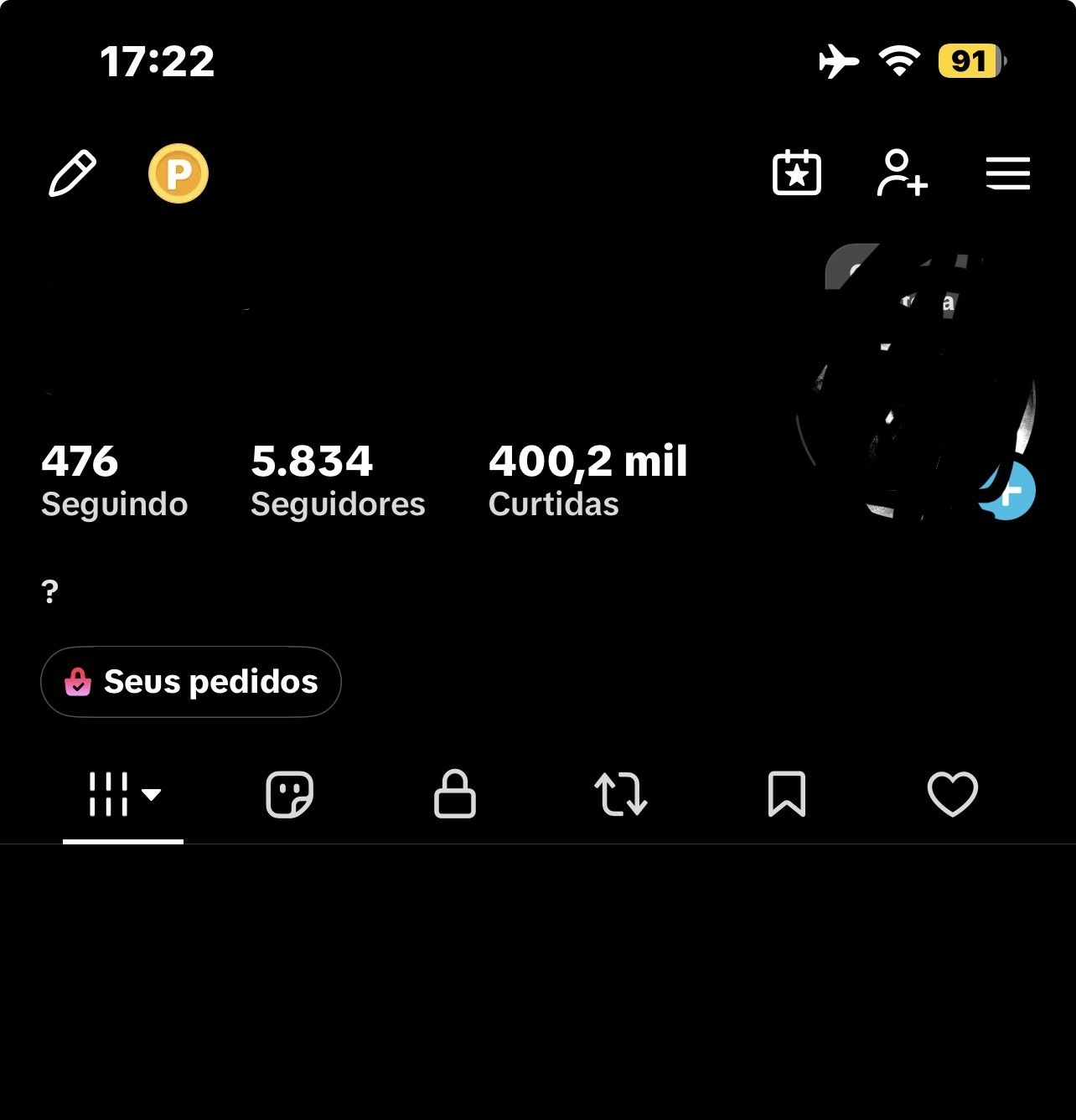 Conta TikTok 5k seguidores