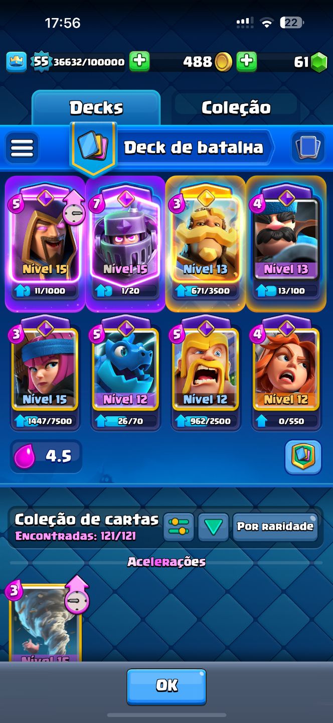 CONTA CLASH ROYALE 10K TROFÉUS - RARA 6 ANOS