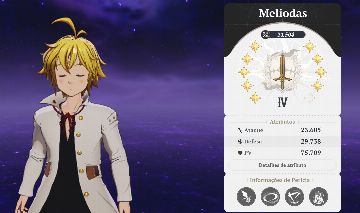 Conta the seven deadly sins - 7ds origin com meliodas P9, podendo pegar 10