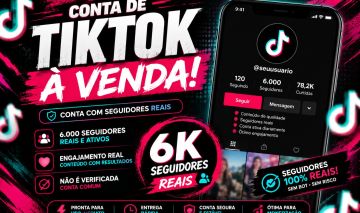 Conta TikTok 6K Seguidores Reais Ativos Pronta para Monetização e Crescer Já
