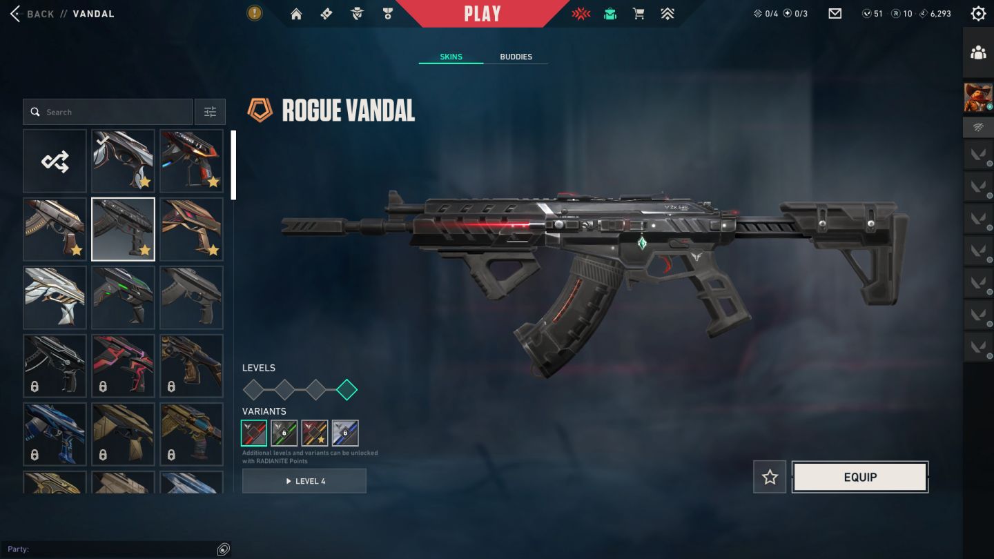 Promoção! 2K Gastos Conta Valorant: 4 Facas + 7 Vandals + 4 Phanthons