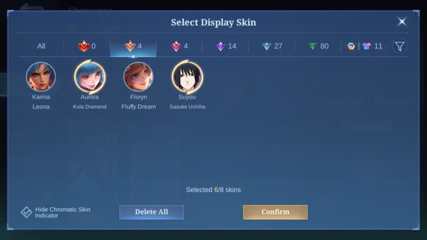 Conta Mobile Legends - NARUTO S SASUKE / KOF Aurora & Mais ! [Ler Descriçao] !