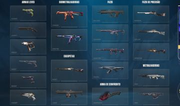 Conta valorant 32 skins de arma e 3 skins de facas