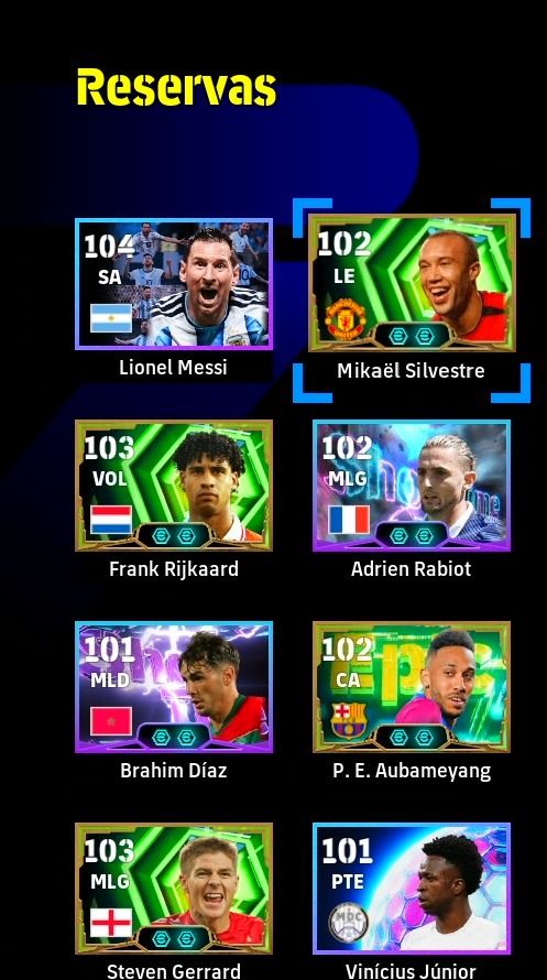 CONTA EFOOTBALL STEAM TOP - MBAPPE SHOW TIME+PIRLO+ SNEIJDER BLITZ+BUFFON E ++