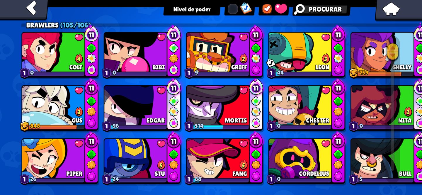 Conta de brawl stars 74000 troféus e de brinde uma conta de clash roye muito boa