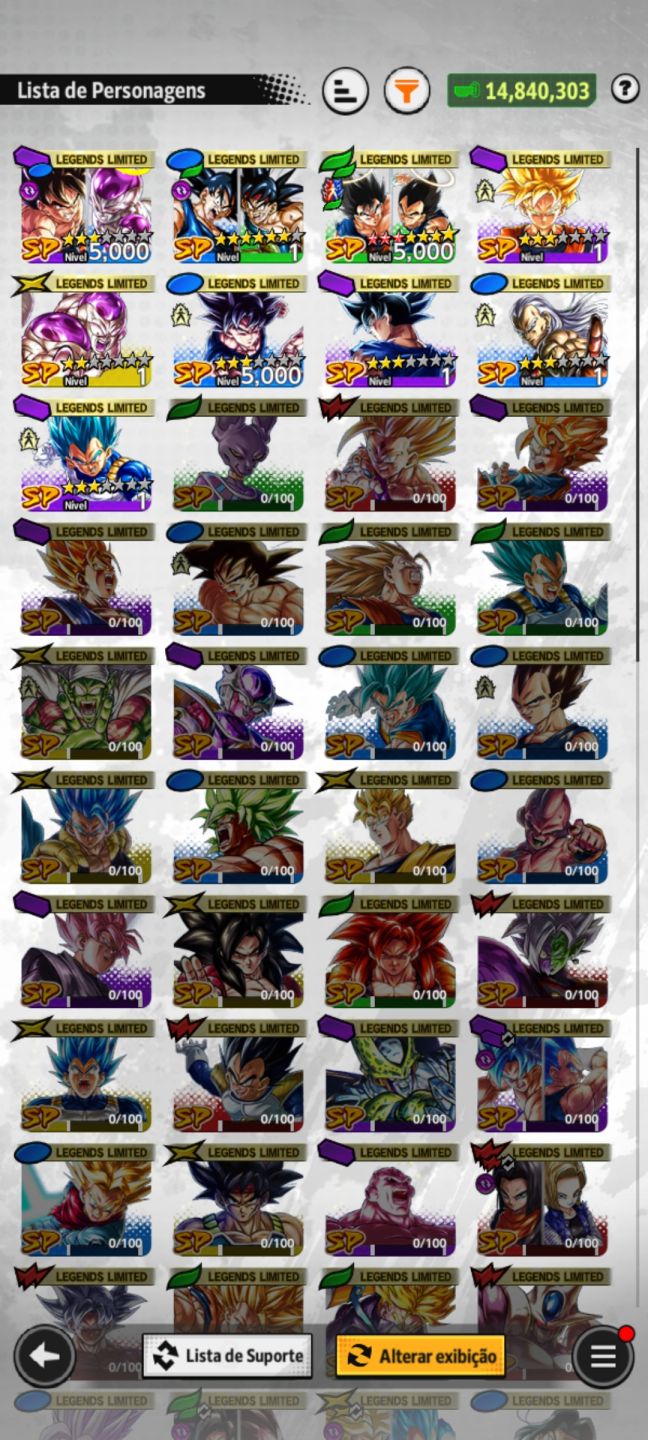 Conta de db legends vom o novo goku LEGEND + bons Lfs + 10k de cristais