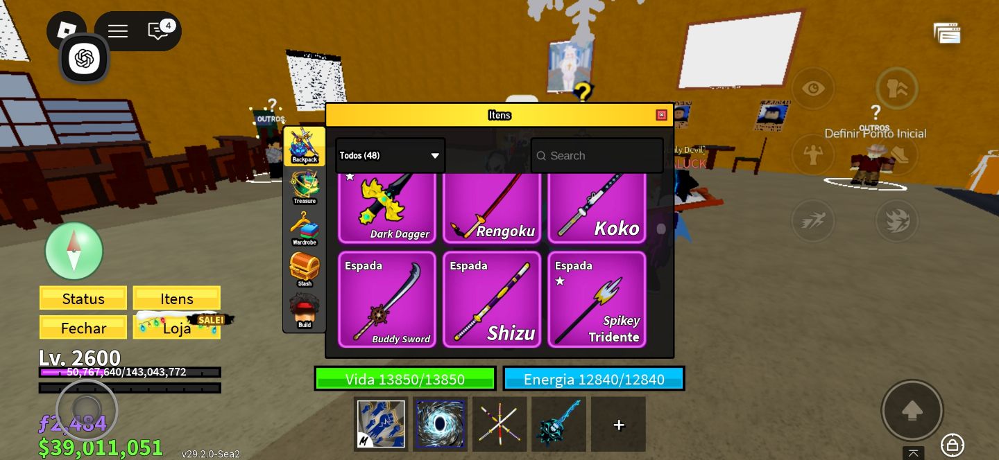 Conta Blox Fruits FULL ENDGAME Dark Blade + V4 FULL + Frutas Raras.