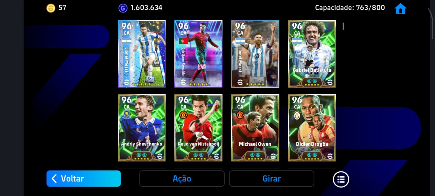 CONTA DE EFOOTBALL MOBILE 3100+ DE FORÇA COLETIVA