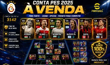 Conta EFOOTBALL Puskas , Bebatov, YILMAZ, martinelli, darwin Nunes etc