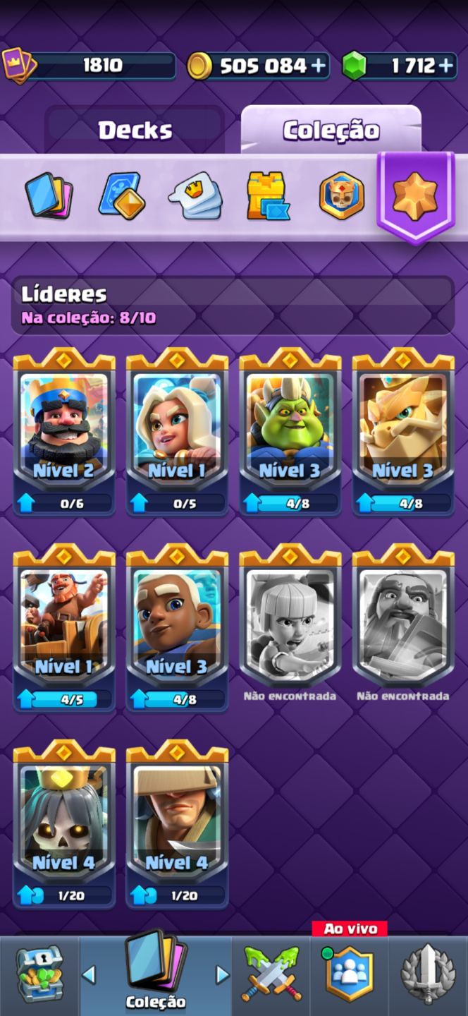 Conta clash royale full acesso lvl 1800+