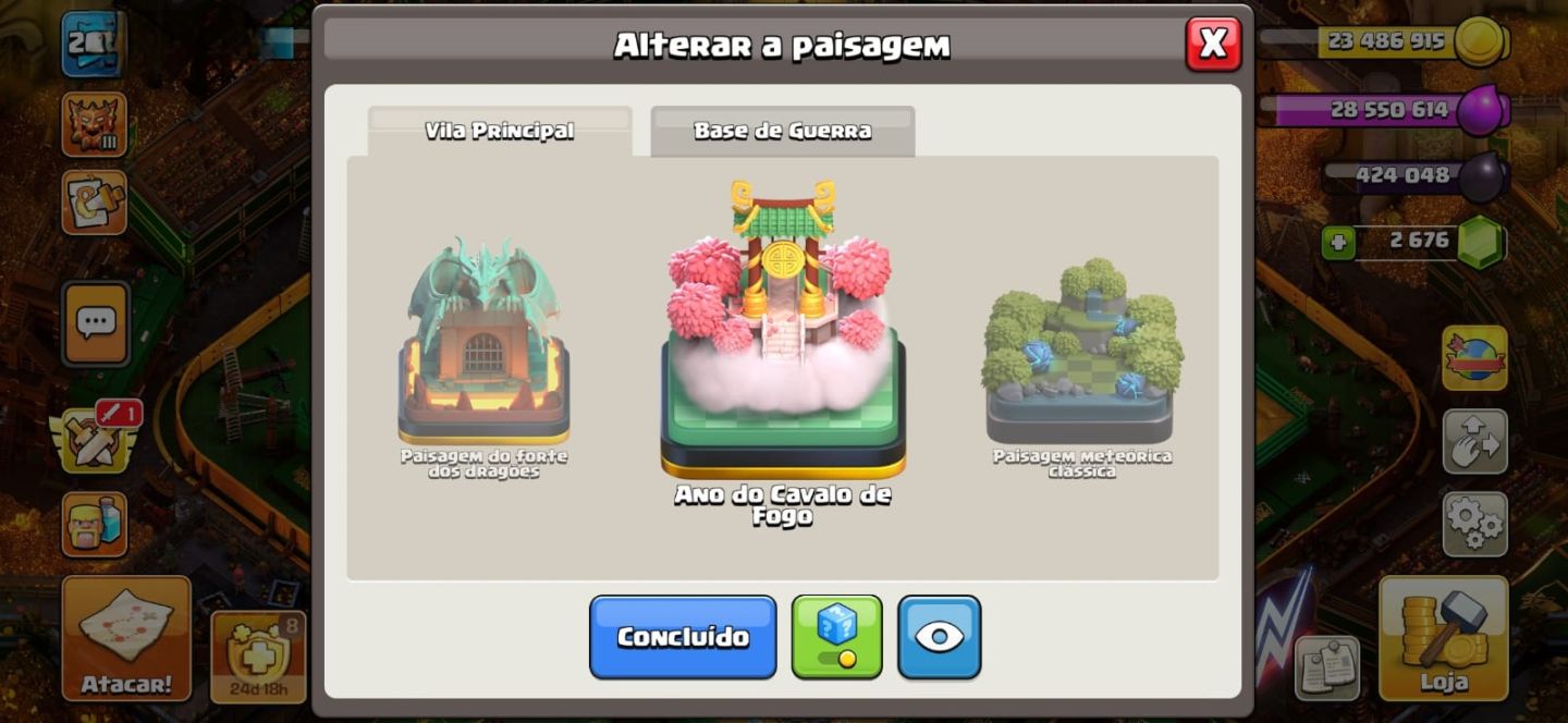 CV18 FULL RARO SKINS E PAISAGEM