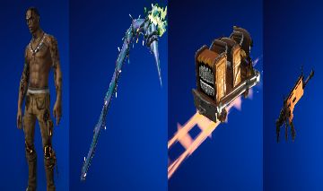 CONTA FORTNITE (Travis Scott, Picareta Minty + PS5 Pack #5)