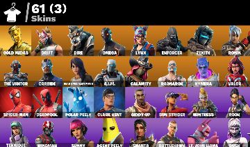 Conta Fortnite 61 skins | Gold Midas | Drift | Dire | Omega | Lynx | Enforcer