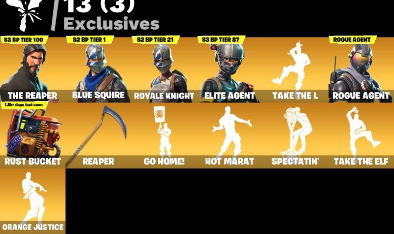 CONTA FORTNITE, CEIFADOR , CAVALEIRA ROYALE, ACEITA A DERROTA e TAKE THE L