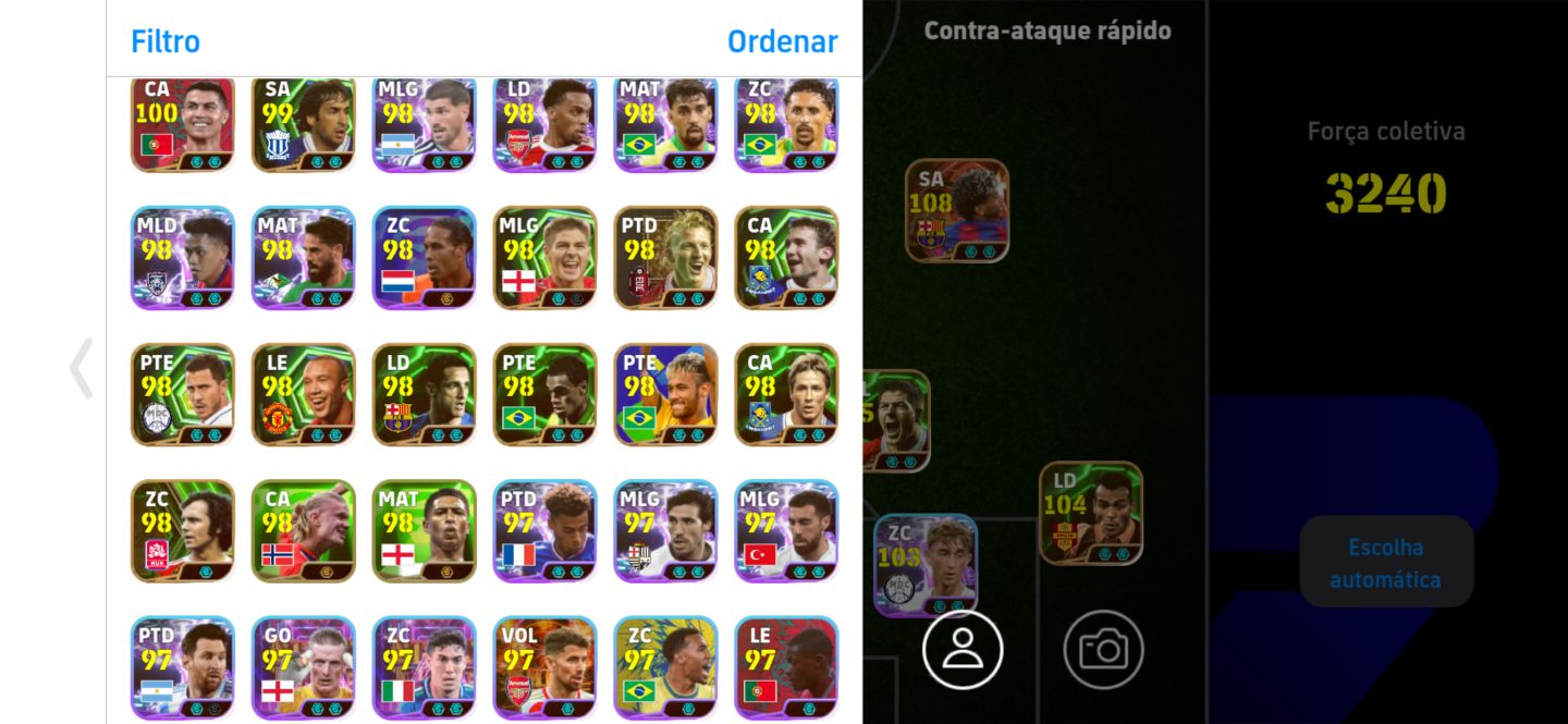 Conta efootball novo Harry Kane, CR7 big time, Yamal big time e Messi big time
