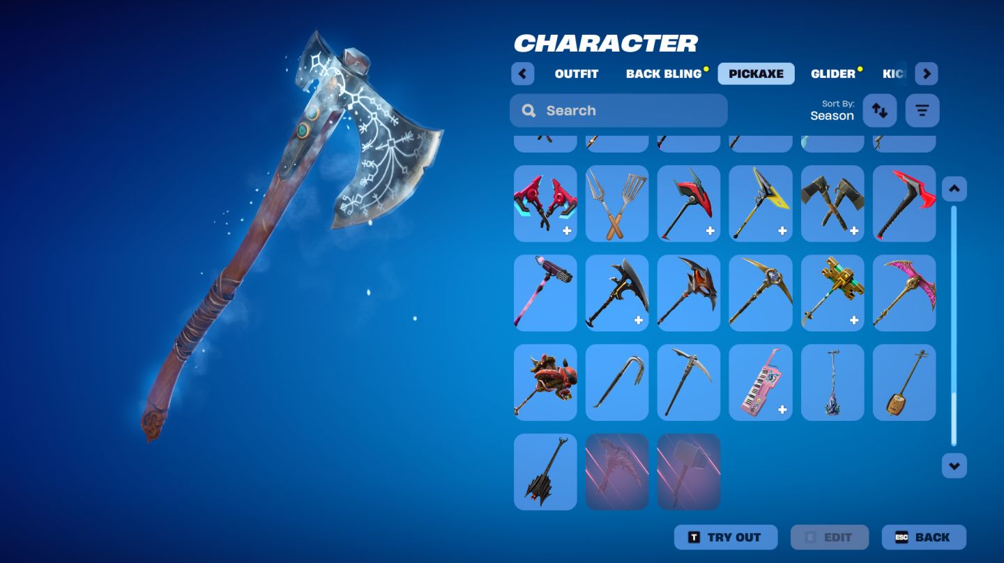 Conta Fortnite com Pacote Kratos completo, 11 Passes, Glow, Laguna, Cobalt, etc