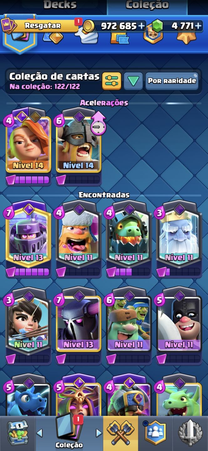 Conta de clash royale 9867 troféus, 3 heróis + 6 campeões e 8 evoluções