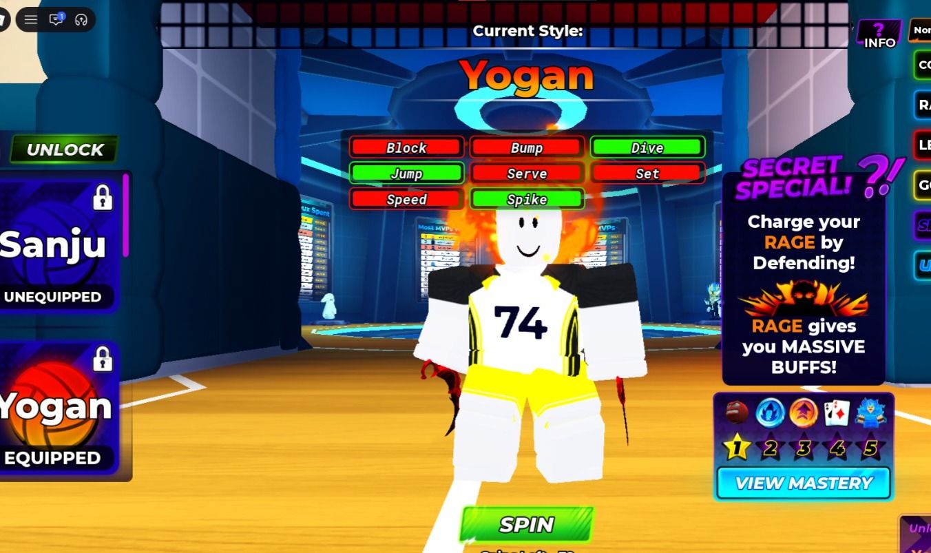 Conta de Voleyball Legends (VBL) com yogan, Senju e extra touch