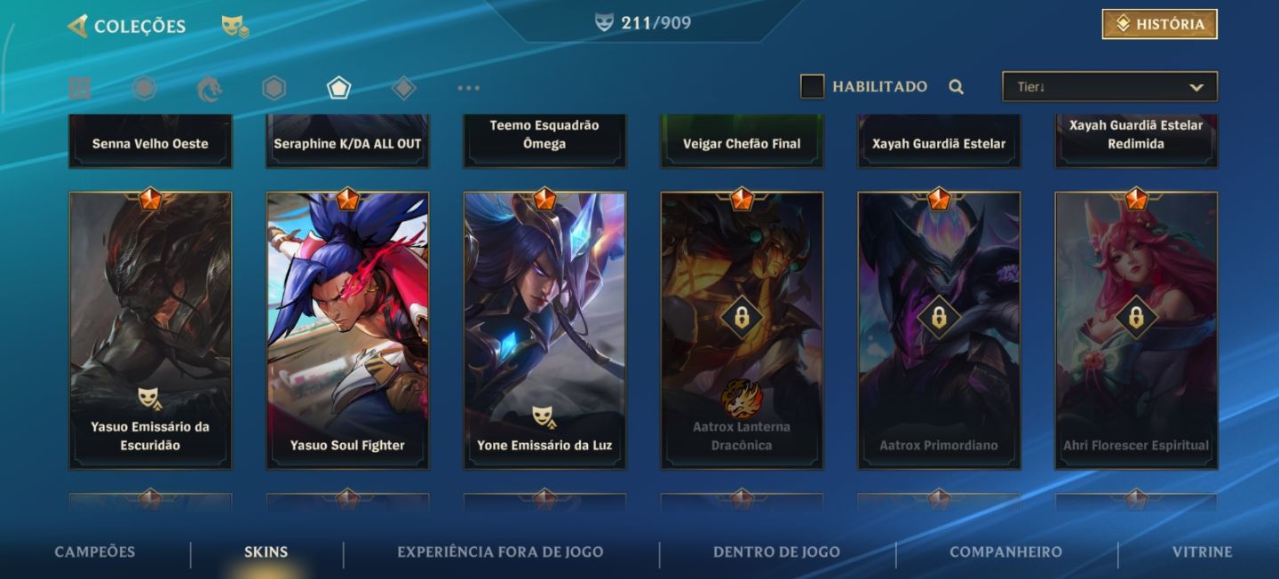 Conta Wild rift Ex Challenger com 211 skins