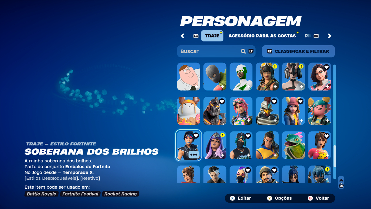 Conta fortnite 133 skins, skins do clube e justiça laranja