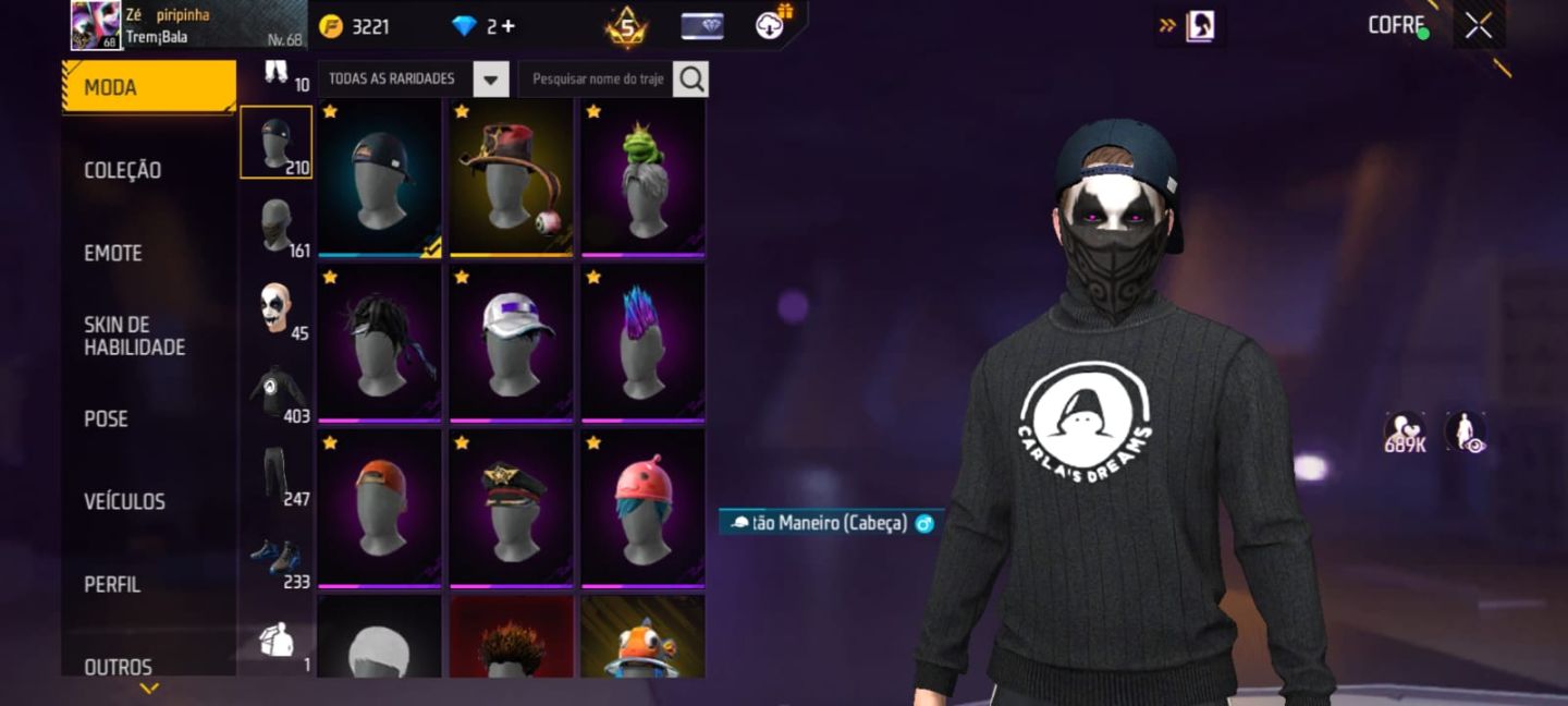 Conta FreeFire Rara (Preço Ngeociavél)