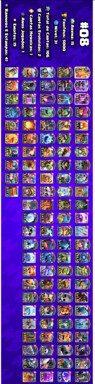 MELHOR VARIEDADE- CONTA CLASH ROYALE 5K DE TROFEUS!