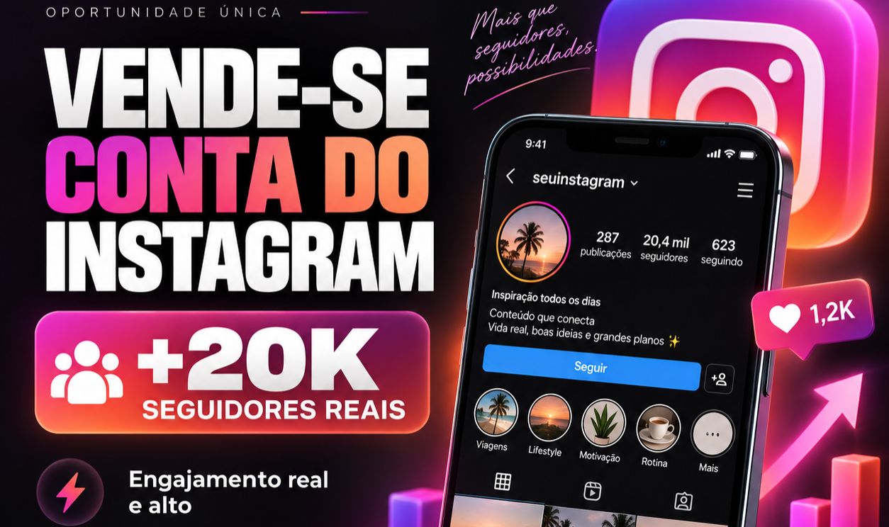 Conta Instagram Antiga com +20k Seguidores Reais e Alto Engajamento