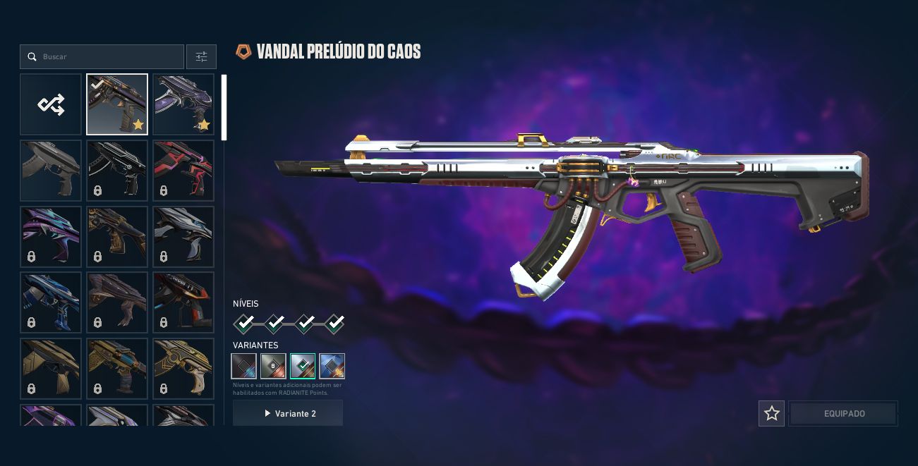 Conta Valorant, Varias skins Vandal Prelúdio do caos