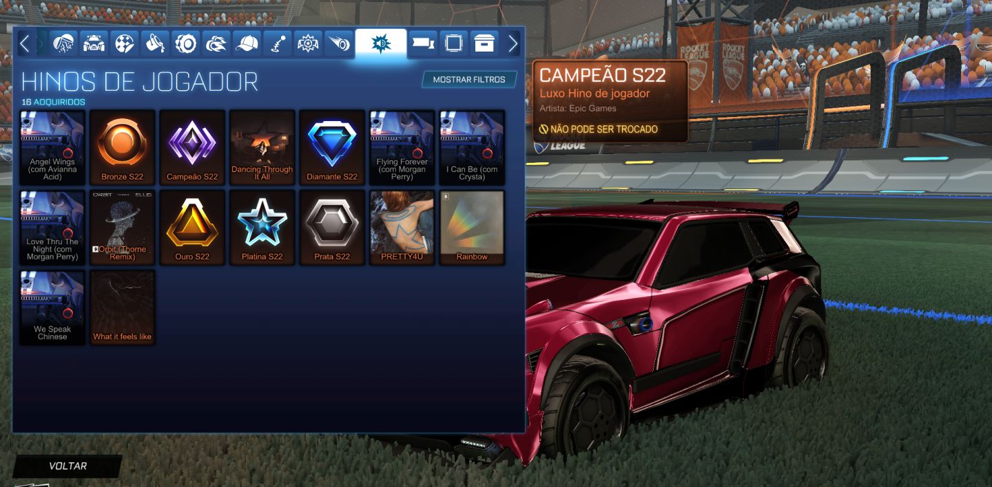Conta Rocket League | Campeã S22 | Fennec Preto | Preço de Forn | BARATO!