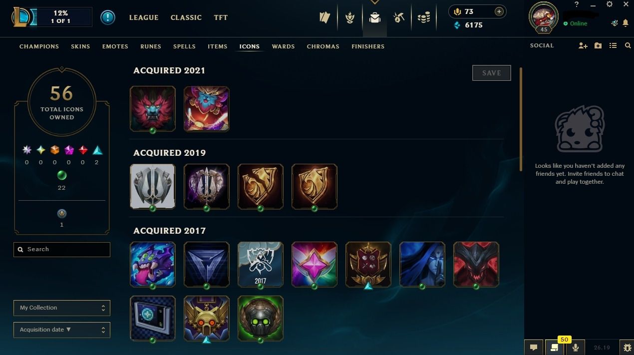 CONTA 2013 UNRANKED | 9 SKINS | 34 CAMPEÕES | LVL 45