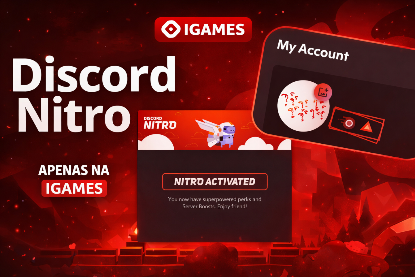 Discord Nitro 3 Meses + 14x Booster para seu servidor!!! [PROMOÇÃO 25%]