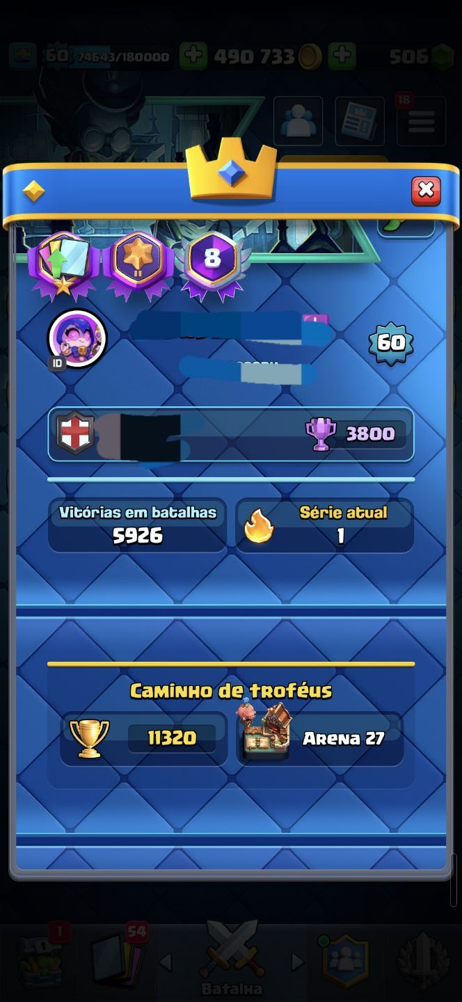 Conta Brawl Stars semi full 2018