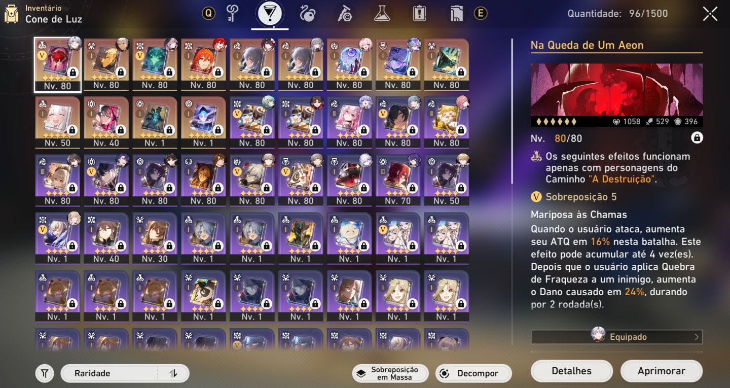20 PERSONAGENS 5 TL 70 LOBA NV 999 + BIS + HIMEKO NOVA + BIS + 10K JADES