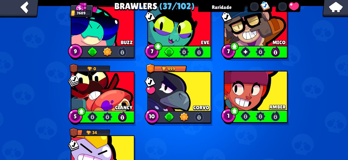 CONTA BRAWL STARS [MELHOR PREÇO] REVENDA 50 BRAWLER 5 LENDÁRIAS