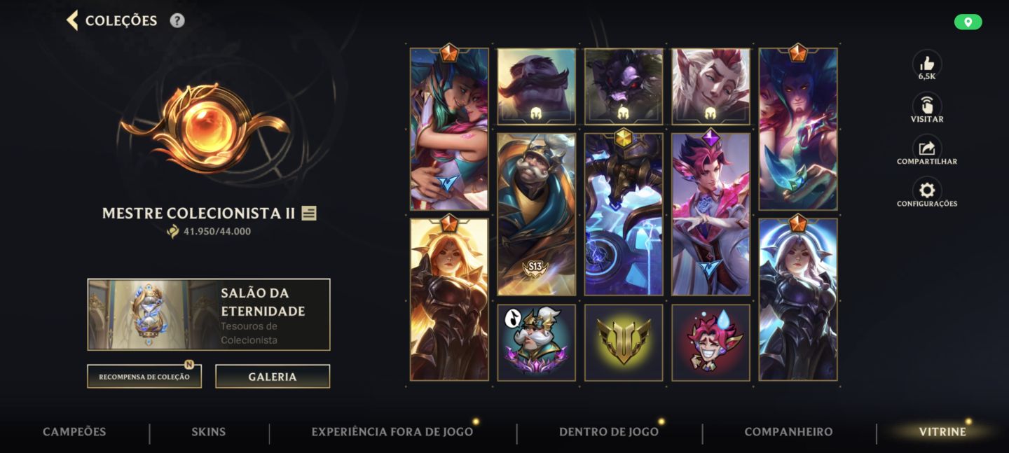 Conta ex monarca, high elo com skins raras