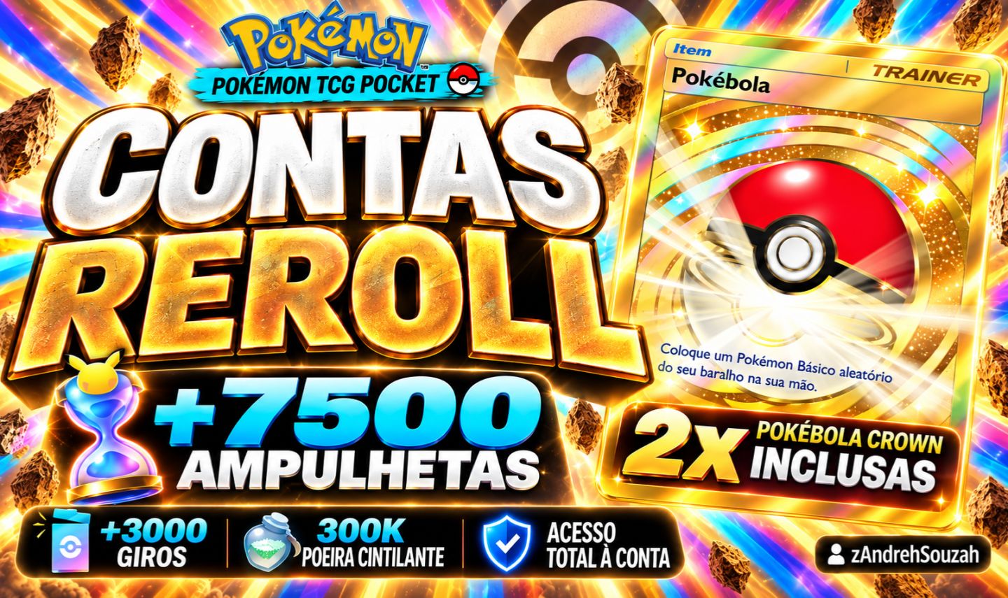 02 POKÉBOLAS DOURADAS É SÓ AQUI | 7500+ AMP | PREÇO IMBATÍVEL!