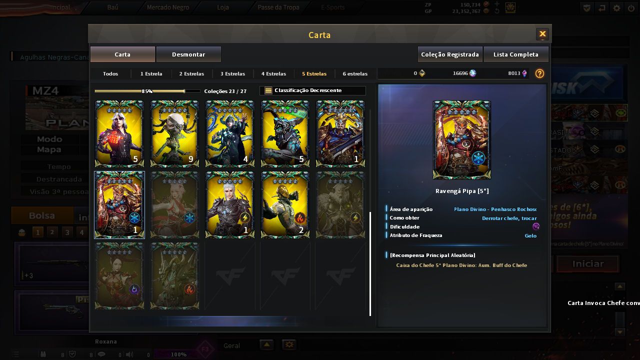 Carta Modo Zumbi Crossfire AL DR PIPA 4 GLADIO 4 TODAS NOVAS CARTAS PERGUNTE ?