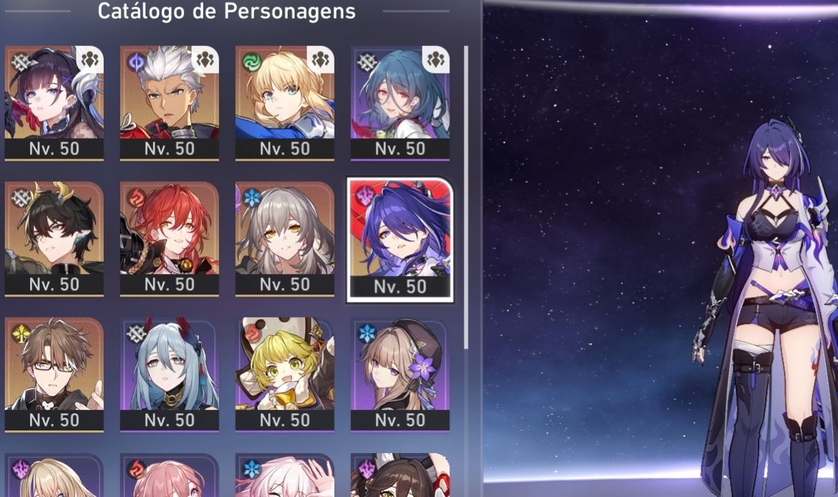 Conta honkai com Acheron, Saber, Archer, Hysilens, himeko e welt Ar 40 +72 tiros