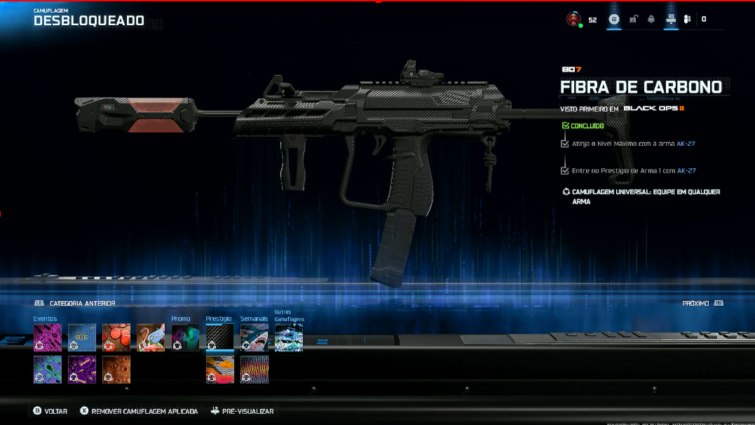 CONTAS WARZONE PRESTIGIO 9 NEXUS CAMUFLAGEM b07 WARZONE