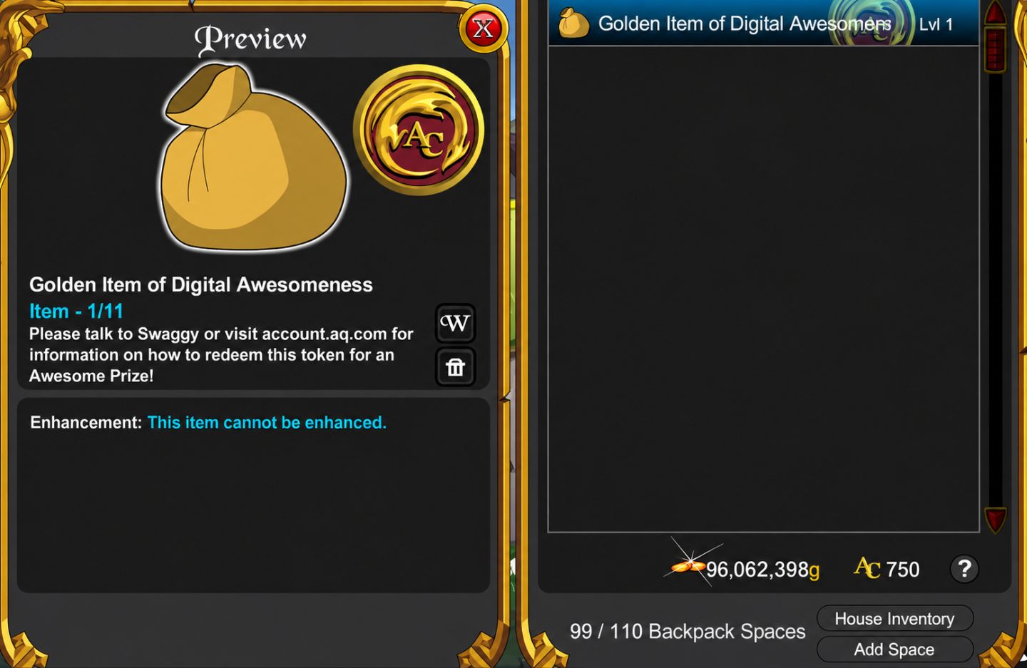 CONTA 15 AQW ANOS / 2 DONATED IODA PRA USO/ OBLIVION SWORD RARE/ FORGES/ ENDGAME