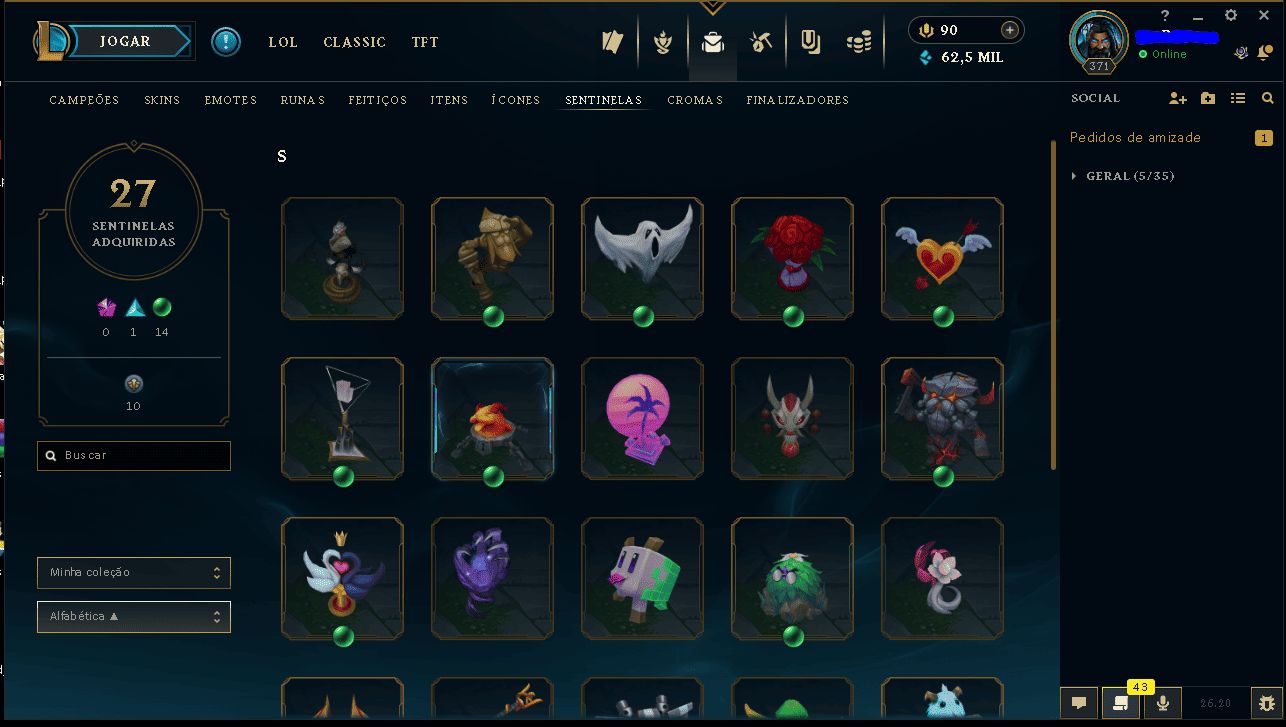 Conta LoL Diamante 1 | Mestre+ desde 2020 | Dono Único + Dados de Criação
