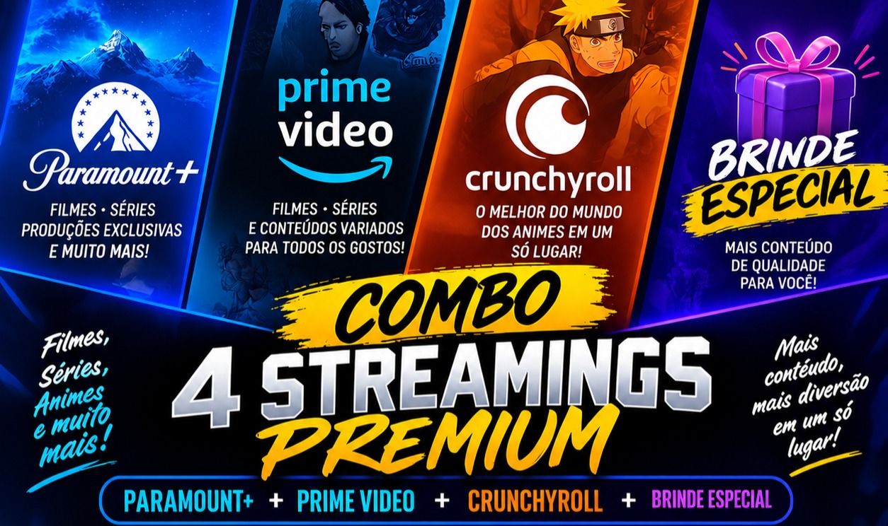 (PARAMOUNT+PRIME+CRUNCHYROLL+BRINDE )
