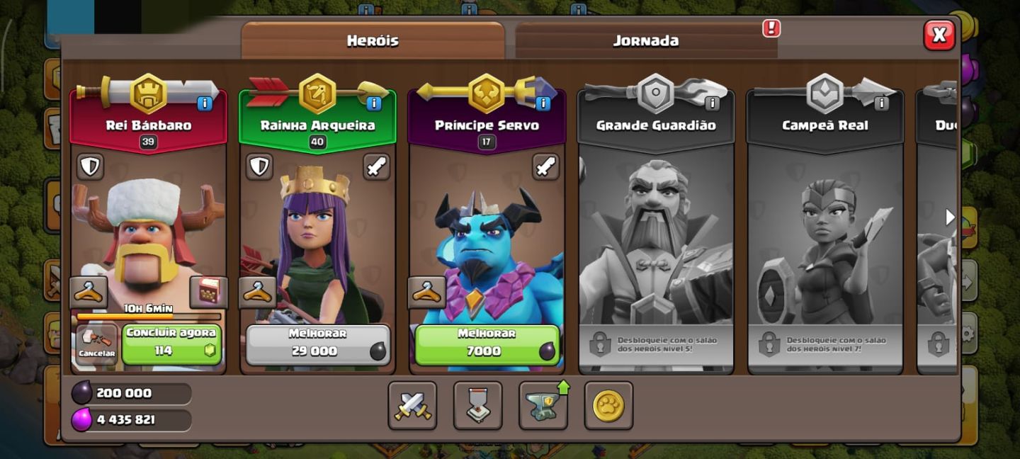 Conta clash of clans | CV10 quase full / Heróis (40/40)